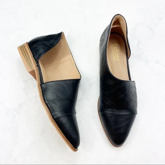 [Catherine Malandrino] Classic Black Cut-Out Flats
